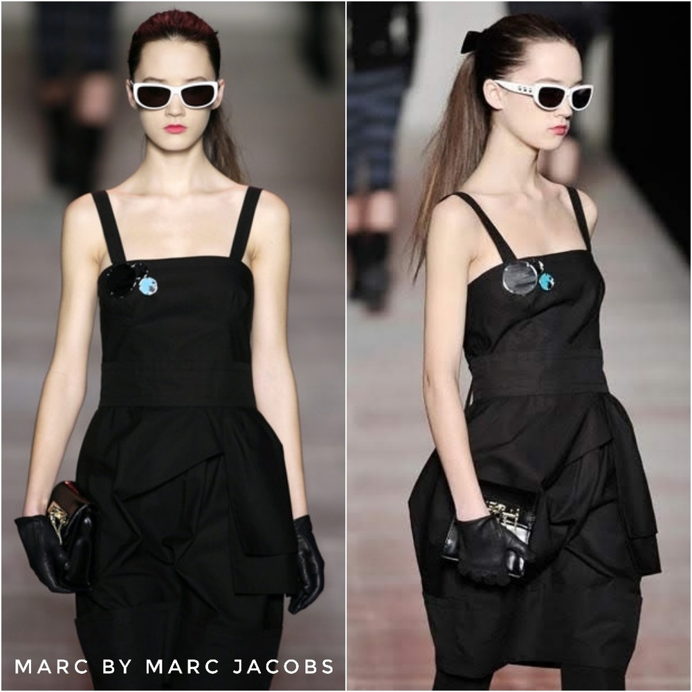 Marc Jacobs Runway Collection layered cocktail dress, black, size 2, XS